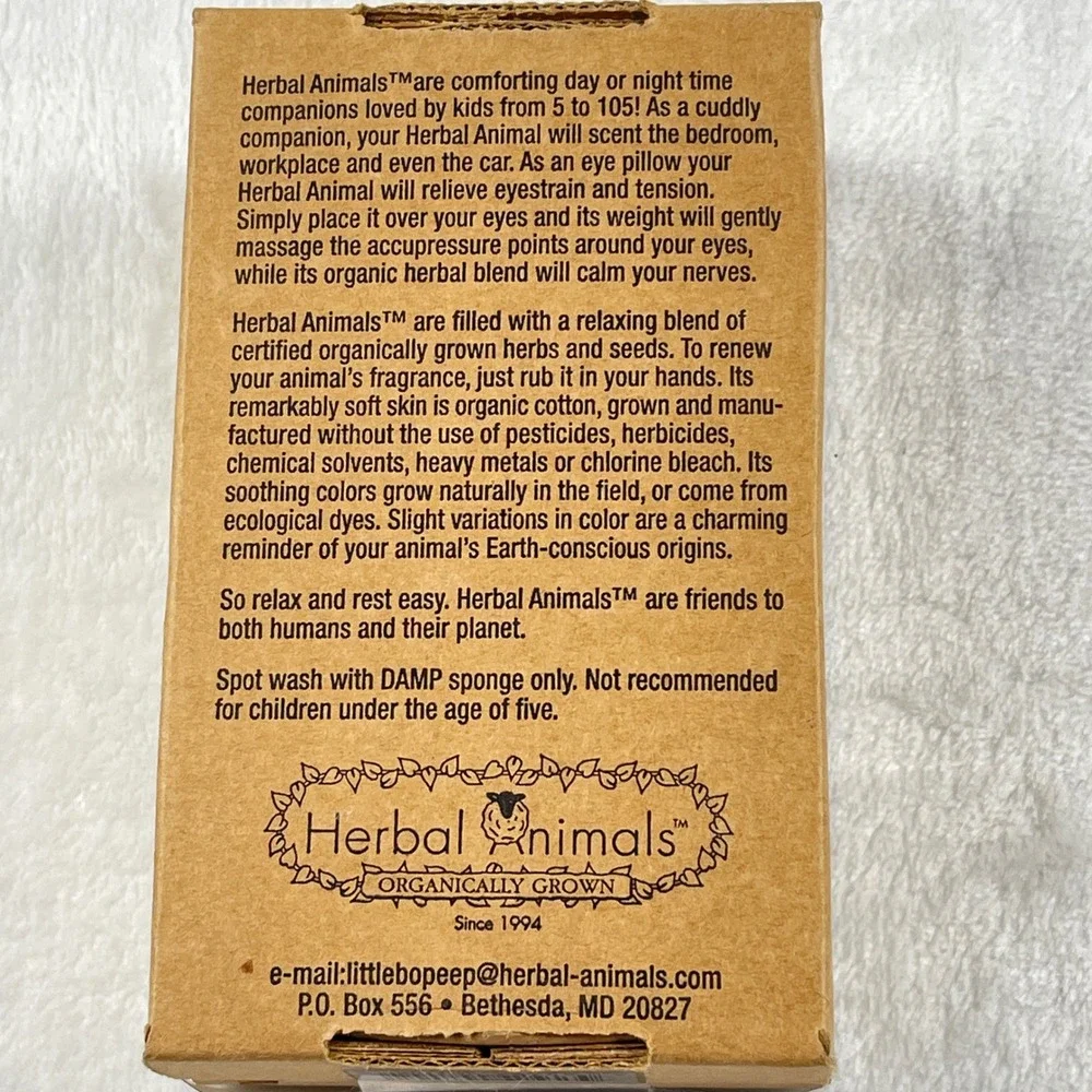 Herbal Animals Hoggy Carmichael Pig Organic Cotton Lavender Herbal Eye Pillow
